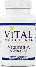 Vital Nutrients vitamin a from Fish Liver Oil 100 Softgels per bottle